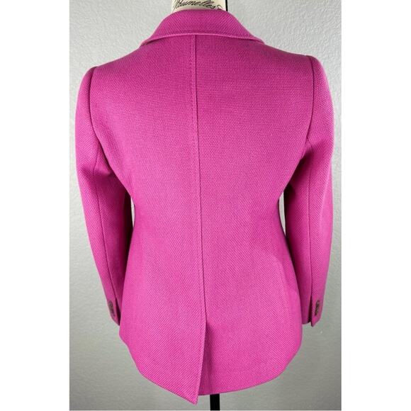 Lands End Women’s Hot Pink Fully Lined Wool Blend Blazer Jacket size 6P / Petite - Picture 9 of 10